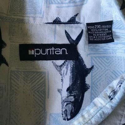 Men's Puritan Short Sleeve Button Front 2XL - Thumbnail 3