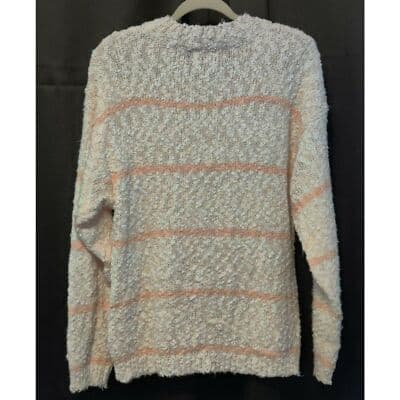 Fashion Force Womens Long Sleeve Crew Neck Striped Sweater Softshell Size Small - Thumbnail 3