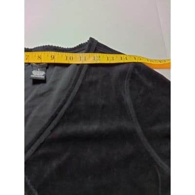 Alexandra Bartlett Intimates Womens Velvet Blouse Top V-Neck Long Sleeve Size L - Thumbnail 7