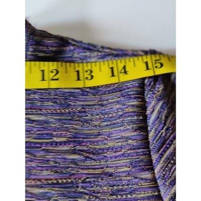 Allison Daley Womens Short Sleeve Round Neck Top Purple Polyester Size Medium - Thumbnail 5