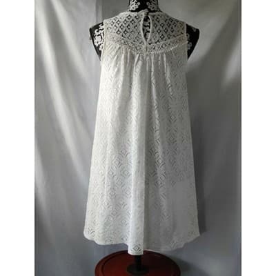 Xhilaration Lace Overlay Lined Sheath Dress Sleeveless White Womens Size Small - Thumbnail 2