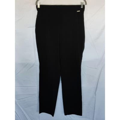 Tahari Skinny Pull-on Dress Pants Womens Black Size M - Thumbnail 3