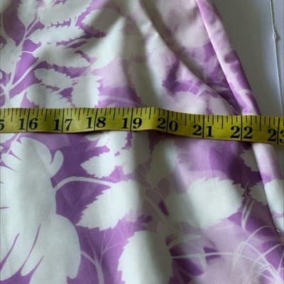 Purple Floral Athletic Skort with Built-in Shorts and Pockets - Thumbnail 6