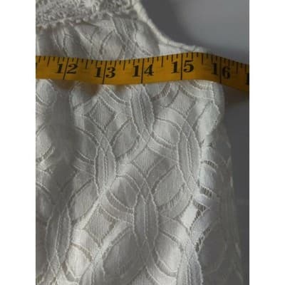 Xhilaration Lace Overlay Lined Sheath Dress Sleeveless White Womens Size Small - Thumbnail 6