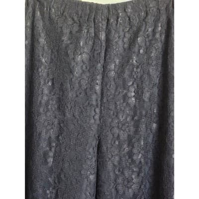 Street Culture Lace Wide Leg Elastic Waist Pants Size M - Thumbnail 11