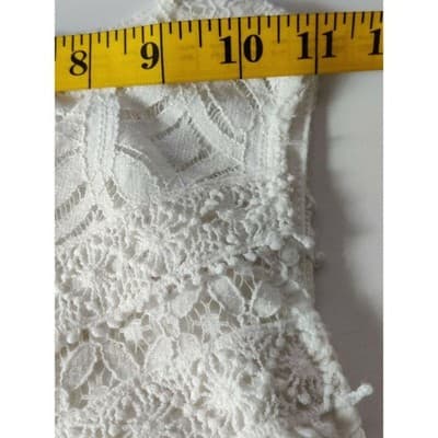 Xhilaration Lace Overlay Lined Sheath Dress Sleeveless White Womens Size Small - Thumbnail 5