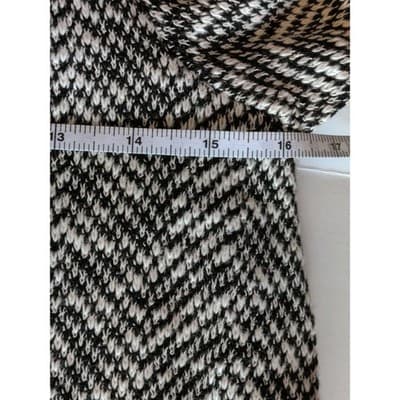 Sage Knit Womens Sweater Dress Long Sleeve Black/White Regtangle Striped Size M - Thumbnail 7