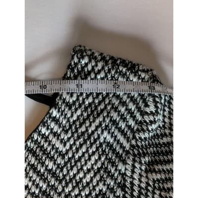 Sage Knit Womens Sweater Dress Long Sleeve Black/White Regtangle Striped Size M - Thumbnail 6