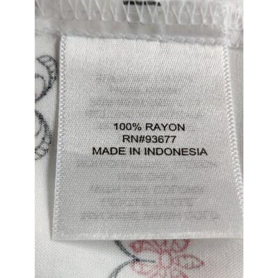 Women's Short Sleeve Top St John's Bay Size PM RN#93677 Laced v-neck - Thumbnail 6