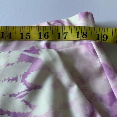 Purple Floral Athletic Skort with Built-in Shorts and Pockets - Thumbnail 5