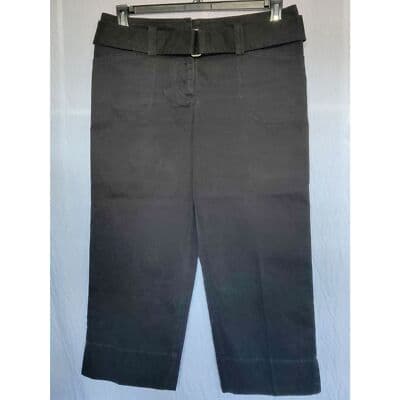 Ann Taylor LOFT Women Black Pants Cropped Capri Pants 8 - Thumbnail 10