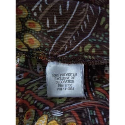 Xhilaration Floral Long Sleeve Scoop Neck Top Blouse Women Size Large - Thumbnail 5