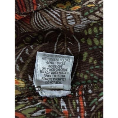 Xhilaration Floral Long Sleeve Scoop Neck Top Blouse Women Size Large - Thumbnail 6