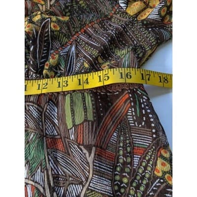 Xhilaration Floral Long Sleeve Scoop Neck Top Blouse Women Size Large - Thumbnail 9