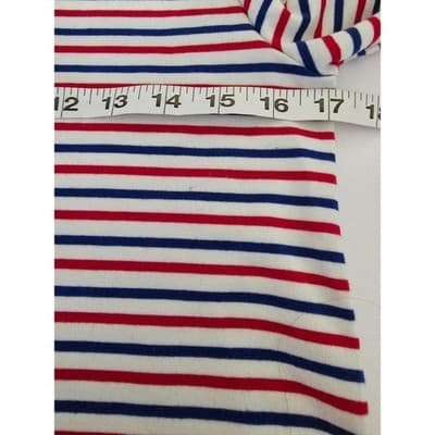 Deletta Women's Size S Nautical Striped Long Sleeve Blouse with White Cuffs - Thumbnail 5