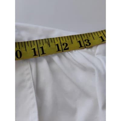 Juniors Banana Republic White Short Sleeve Wrap Blouse Crossover Bow SZ Small - Thumbnail 7