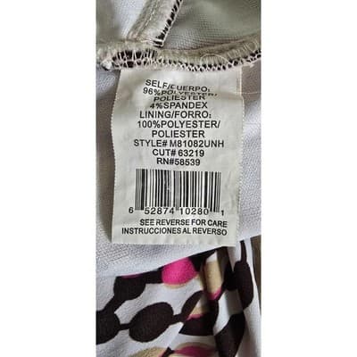 Speechless Spaghetti Strap Bubble Skirt Brown Pink Geometric Dress S - Thumbnail 7