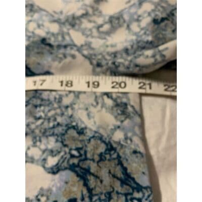 Forever21 Women's Blue Geometric Long Sleeve Blouse Top Size M Casual - Thumbnail 8