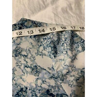 Forever21 Women's Blue Geometric Long Sleeve Blouse Top Size M Casual - Thumbnail 5