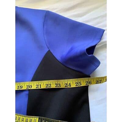 Metaphor Women's Plus 3X Blue Colorblock Knee Length Dress Casual - Thumbnail 9