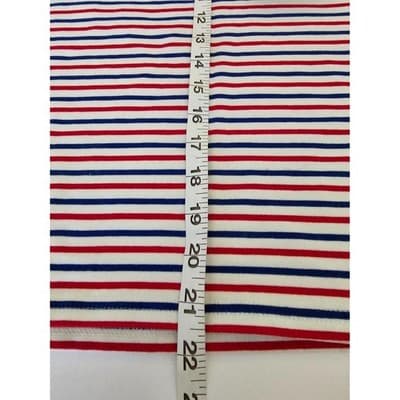 Deletta Women's Size S Nautical Striped Long Sleeve Blouse with White Cuffs - Thumbnail 6