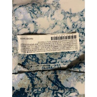 Forever21 Women's Blue Geometric Long Sleeve Blouse Top Size M Casual - Thumbnail 7