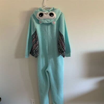 Secret Treasures Women's XS Mint Green Owl Fleece Pajama Costume - Thumbnail 4