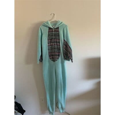 Secret Treasures Women's XS Mint Green Owl Fleece Pajama Costume - Thumbnail 5