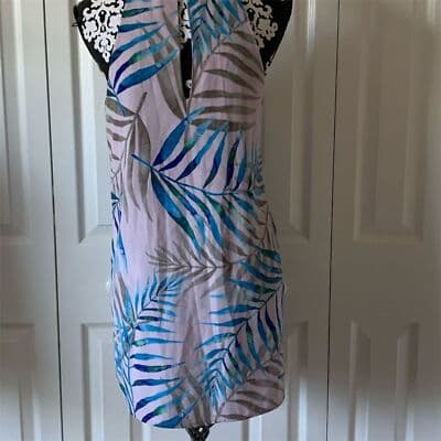 VTG. Tyche Women's S Boho Floral Sleeveless Dress - Thumbnail 2