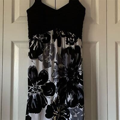 Sweet Storm Women's S Black Floral Sleeveless Short Dress Party Cocktail - Image 1