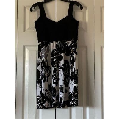 Sweet Storm Women's S Black Floral Sleeveless Short Dress Party Cocktail - Thumbnail 3
