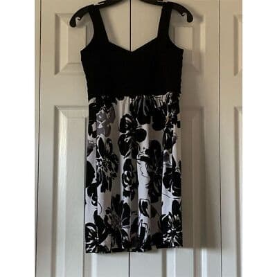 Sweet Storm Women's S Black Floral Sleeveless Short Dress Party Cocktail - Thumbnail 5