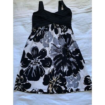 Sweet Storm Women's S Black Floral Sleeveless Short Dress Party Cocktail - Thumbnail 7