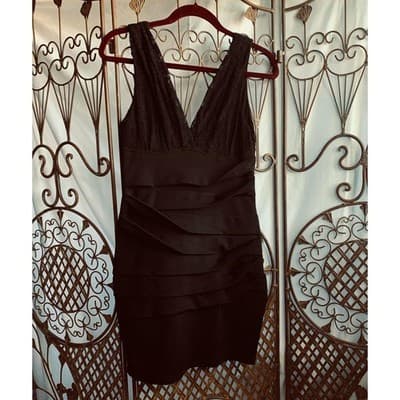 Rue21 Womens Tank Top Ruffle Lace Trim Black Size Medium - Thumbnail 2