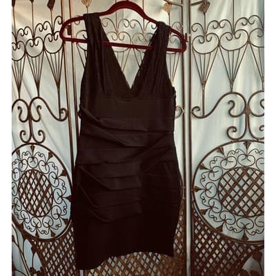 Rue21 Womens Tank Top Ruffle Lace Trim Black Size Medium - Thumbnail 3