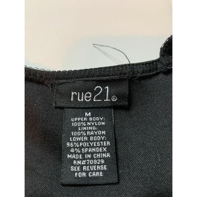 Rue21 Womens Tank Top Ruffle Lace Trim Black Size Medium - Thumbnail 5