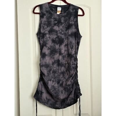 PINK Victoria's Secret Tie Dye Ruched Drawstring Sleeveless Mini Dress XL - Thumbnail 2