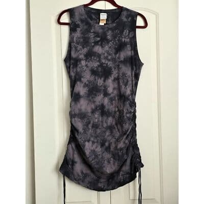 PINK Victoria's Secret Tie Dye Ruched Drawstring Sleeveless Mini Dress XL - Thumbnail 8