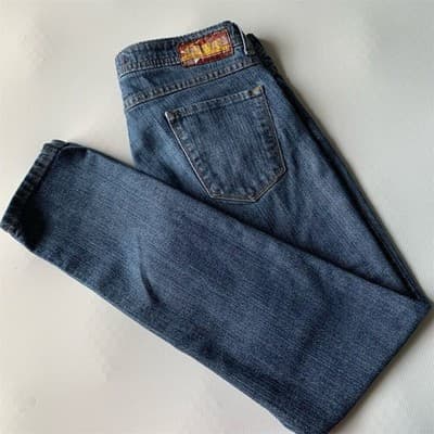 BWU Women's Vintage Blue Straight Jeans Size 5 Medium Wash Durable - Image 1