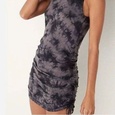PINK Victoria's Secret Tie Dye Ruched Drawstring Sleeveless Mini Dress XL - Image 1