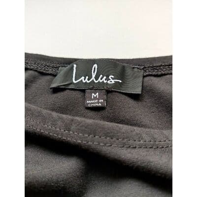 Lulus Womens Fit & Flare Dress 3/4 Sleeve Sheer Waist Boat Neck Black Size M - Thumbnail 5