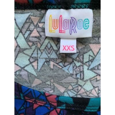 LuLaRoe Julia Dress XXS Multicolor Geometric Knee Length Casual - Thumbnail 7