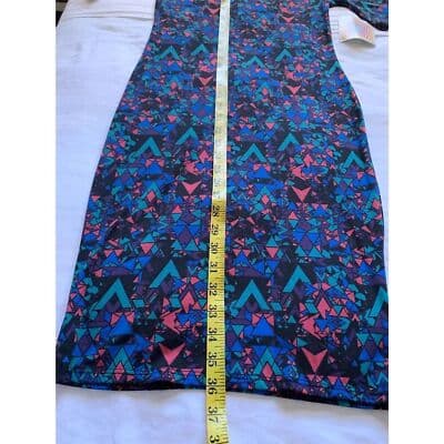LuLaRoe Julia Dress XXS Multicolor Geometric Knee Length Casual - Thumbnail 12