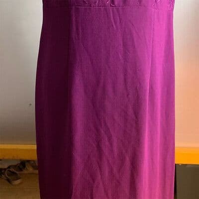 VTG. Sag Harbor Women's Size 14 Purple Floral Embroidered Short Sleeve Blouse - Thumbnail 3