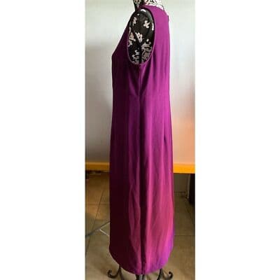 VTG. Sag Harbor Women's Size 14 Purple Floral Embroidered Short Sleeve Blouse - Thumbnail 6