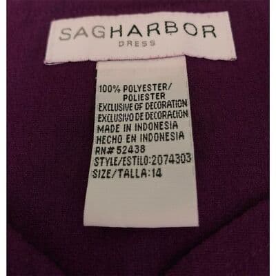 VTG. Sag Harbor Women's Size 14 Purple Floral Embroidered Short Sleeve Blouse - Thumbnail 10