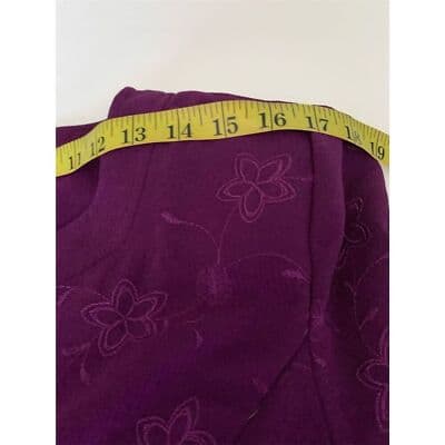 VTG. Sag Harbor Women's Size 14 Purple Floral Embroidered Short Sleeve Blouse - Thumbnail 13
