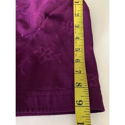 VTG. Sag Harbor Women's Size 14 Purple Floral Embroidered Short Sleeve Blouse - Thumbnail 15