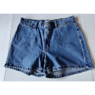 VTG. TOMMY HILFIGER Women's Jean Shorts Blue Size 8 - Thumbnail 7