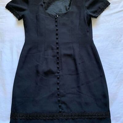 Donna Morgan Women's Black Knee Length Cocktail Dress Size 12 - Thumbnail 2